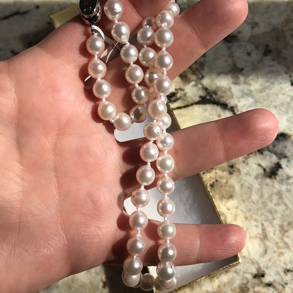 Jewelry - Japanese Akoya Pearl Necklace 20.5 length